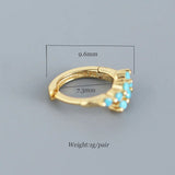 Summer Love Crystal Hoop Earrings 925 Sterling Silver