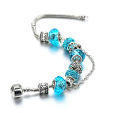 Summer Love Charm Bracelet Lake Crystal Heart Beaded Pop Bracelet