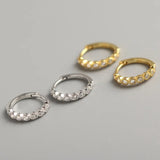 Crystal Round Bead Hoop Earrings for Women