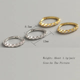 Crystal Round Bead Hoop Earrings for Women