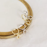 925 Sterling Silver Hoop Earrings Zircon Circle Pendant Fine Jewelry