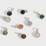 Summer Love Geometric Agate Labradorite Pendants for Jewelry Making