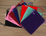 Summer Love Velveteen Jewelry Bags Pouch Purple Red Green Pink Velvet