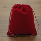 Summer Love Velveteen Jewelry Bags Pouch Purple Red Green Pink Velvet