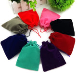 Summer Love Velveteen Jewelry Bags Pouch Purple Red Green Pink Velvet