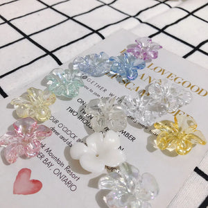 10pcs Mini Glass Beads for DIY Earrings - Summer Resin Small Flowers