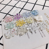 10pcs Mini Glass Beads for DIY Earrings - Summer Resin Small Flowers