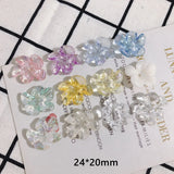 10pcs Mini Glass Beads for DIY Earrings - Summer Resin Small Flowers