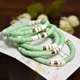 Summer Morandi Soft Pottery Slice Bracelet Bohemian Beach Bracelet Female Ethnic