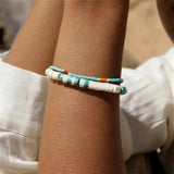 Summer Morandi Soft Pottery Slice Bracelet Bohemian Beach Bracelet Female Ethnic
