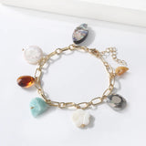 Summer Natural Stone Pearl Charm Bracelets