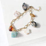 Summer Natural Stone Pearl Charm Bracelets