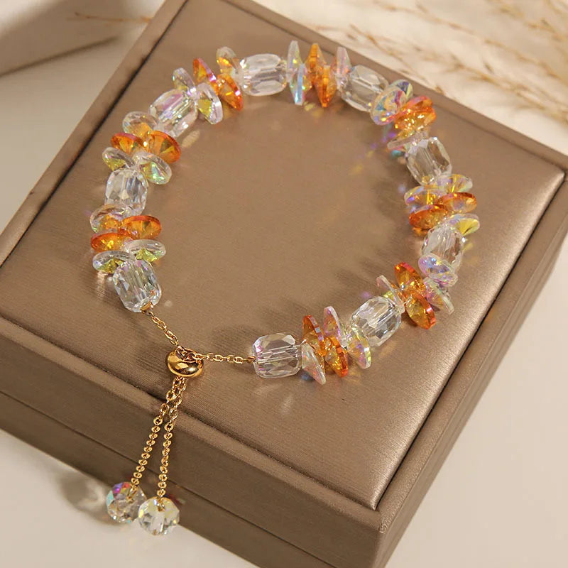 Summer Crystal Beaded Bracelet Woman Charm Bracelet