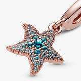 Summer Glass Turtle Starfish Sea Horse Silver 925 Charm Bead