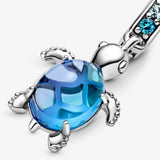 Summer Glass Turtle Starfish Sea Horse Silver 925 Charm Bead