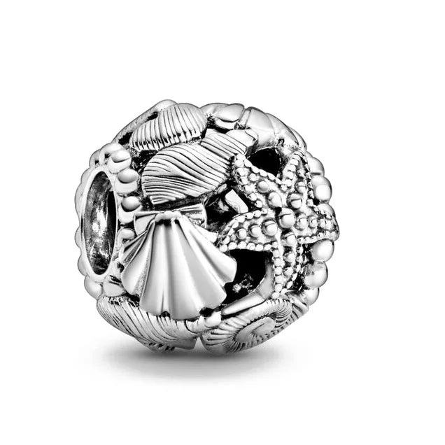 Glass Turtle Starfish Sea Horse Silver 925 Charm Bead for Pendant Bracelets