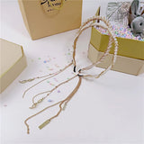 Summer Hairband Female Pearl Tassel Hair Clip Hairpin Fairy Gas Headband