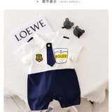 Summer Baby Boy's Navy Short Climbing Bag Fart Clothes