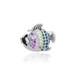 Ocean Mermaid Fish Starfish Silver Charm Bead for Bracelet DIY