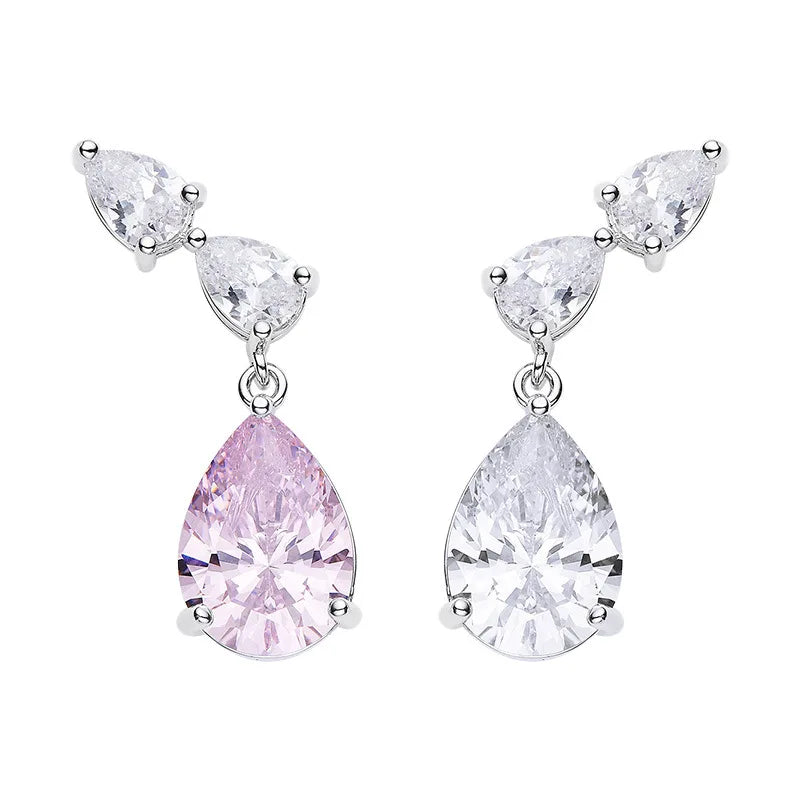 Flash High Carbon Diamond Butterfly Stud Earrings for Women