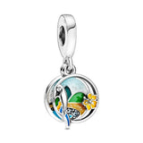 Colorful Beads Dangle Charm for 925 Silver Bracelet