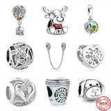Colorful Beads Dangle Charm for 925 Silver Bracelet