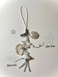 Ocean Style Phone Charm Strap Seashell Jelly Fish Key Strap Lanyard