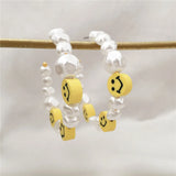 Summer Oversize Pearl Hoop Earrings For Women