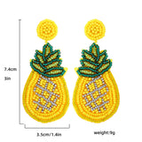 Pineapple Drop Earrings Women Girls Beads Fruit Shape Boho Jewelry Gift