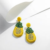 Pineapple Drop Earrings Women Girls Beads Fruit Shape Boho Jewelry Gift
