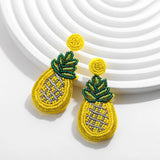 Pineapple Drop Earrings Women Girls Beads Fruit Shape Boho Jewelry Gift