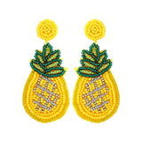 Pineapple Drop Earrings Women Girls Beads Fruit Shape Boho Jewelry Gift