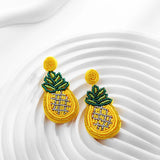 Pineapple Drop Earrings Women Girls Beads Fruit Shape Boho Jewelry Gift