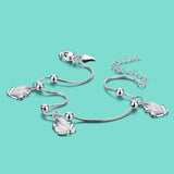 925 Silver Anklet Frog Pendant Women's Charm Body Jewelry Ankle Bracelet