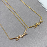 925 Sterling Silver Cross Wound Necklace for Women