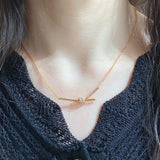 925 Sterling Silver Cross Wound Necklace for Women