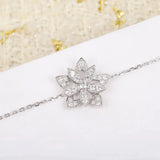 Summer 925 Sterling Silver Stars Cherry Blossom Flower Bracelet