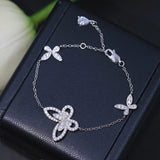 Summer Sterling Silver Butterfly Bracelet Party Accessory