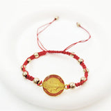 Red Saint Benedict Charm Bracelet Rosary Luck Bracelet