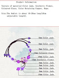 Purple Crystal Beads Adjustable Anklet