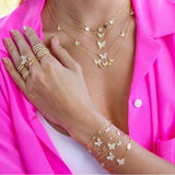 Summer Sexy CZ Butterfly Pendant Necklace For Women Gift