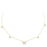 Summer Sexy CZ Butterfly Pendant Necklace For Women Gift