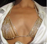 Summer Sexy Crystal Rhinestone Bra Bikini Chest Chain Body Jewelry