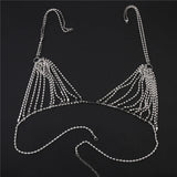 Summer Sexy Crystal Rhinestone Bra Bikini Chest Chain Body Jewelry