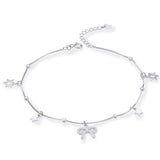 925 Silver Star Anklet for Women Bow Anklets Fine Jewelry