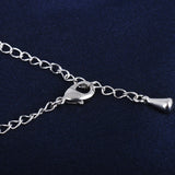 Silver Roman Chain Bracelets & Bangles with CZ Charm for Women