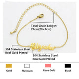 Stainless Steel Name Anklets For Women Beach Jewelry