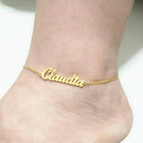 Stainless Steel Name Anklets For Women Beach Jewelry
