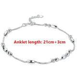 925 Sterling Silver Anklet Girl & Woman Charm Jewelry Gift