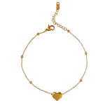 Stainless Steel Anklet Ball Beads Love Anklet for Women